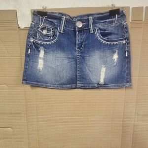 Chic Blue Denim Mini Skirt